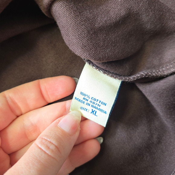 Falls Creek Rich Dark Brown Basic Mid Weight Long Sleeve Crewneck Top Size XL - Picture 5 of 7